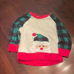 Festive Kids Santa Shirt - Red and Green